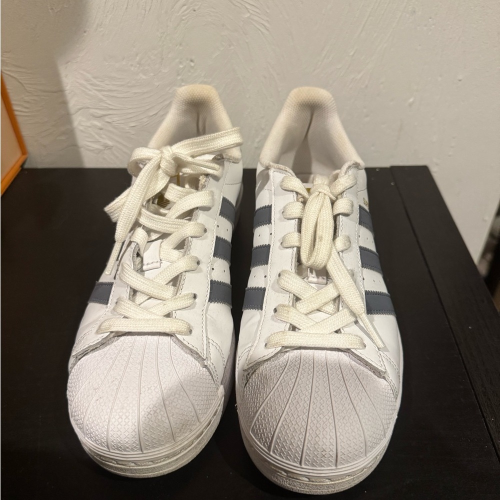 adidas Women's White and Grey Sneakers